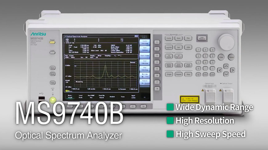 OPTICAL SPECTRUM ANALYZER MS9740B ENHANCES HIGH-POWER LASER DIODE MEASUREMENT FUNCTION